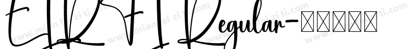 ELRFI Regular字体转换
